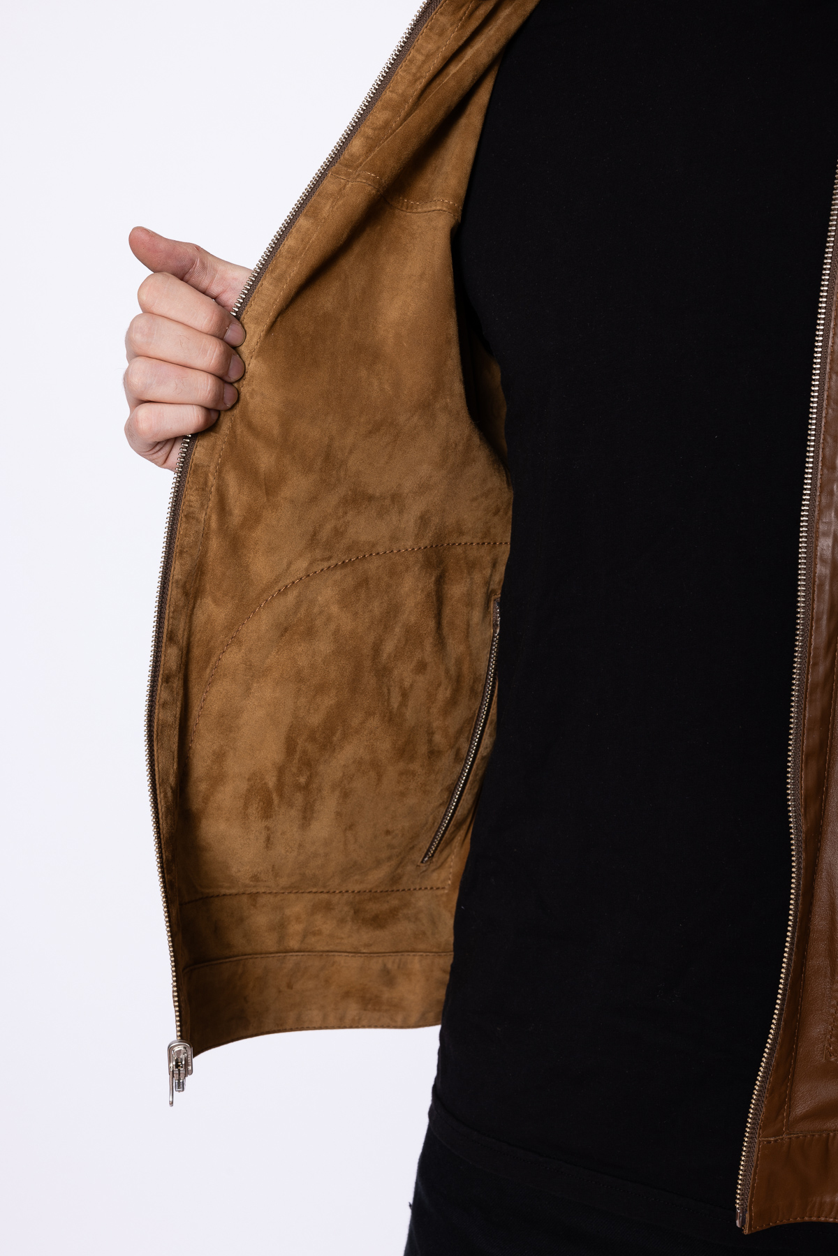 Çift Taraflı Fermuarlı Erkek Mont XL-Camel