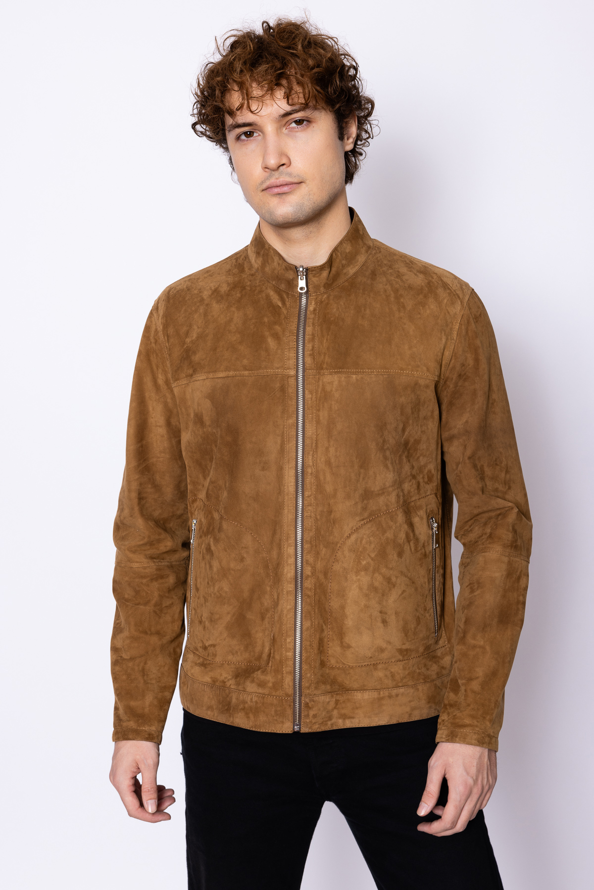 Çift Taraflı Fermuarlı Erkek Mont XL-Camel